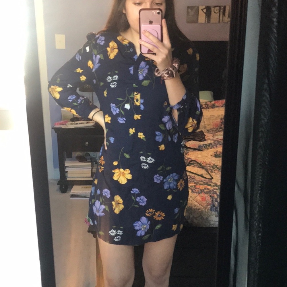 Floral dress, 3/4 sleeves!
